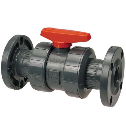 F45TB-E 1-1/2 FLG TUBV EPDM PVC MOD-D, Ball Valve - Flanged, Tru-Bloc True Union, PVC Schedule 80, EPDM, F45TB-E