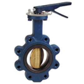 N200235LH 8 LUG/EPDM/AL BRZ W/LH DE, Butterfly Valve - Cast Iron, 200 PSI, International, N200235