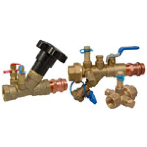 NCC2P 2 COIL CONNECT KIT PRESS, FLO-BOSS Coil-Connect Kit - Thread x Press End, Manual Balancing, Strainer Valve, NCC2P