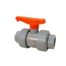 Bleach Ball Valve 4in CPVC Schedule 80 Model C Socket True Union FKM O-Ring, Teflon Seat