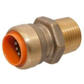 P704R-LF PUSH 3/8X1/2 MALE ADAPTERS, Adapter - Push x M, P704