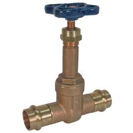 NF05008-B5 PF111 3/4 RS GATE W/ FEMALE PRESS ENDS, Gate Valve - Bronze, 200 PSI, Rising Stem, PF111