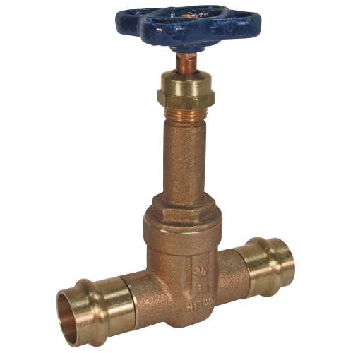 NF05008-B5 PF111 3/4 RS GATE W/ FEMALE PRESS ENDS, Gate Valve - Bronze, 200 PSI, Rising Stem, PF111