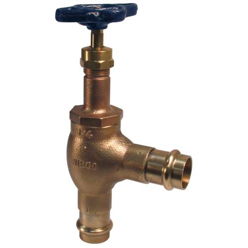 PF311Y 2 ANGLE W/PTFE & FEMALE PRS END, Angle Valve - Bronze, 200 PSI, Integral Seat, PF311-Y - Box of 4