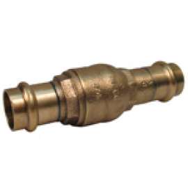 NF7Q008 PF480Y 3/4 INLINE CV W/FEMALE PRESS ENDS, Ring Check In-line Lift Check Valve - Bronze, 200 PSI, PF480-Y