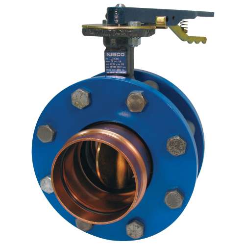 PFD20005 4 PRESS BFV GEAR OP, Butterfly Valve - Ductile Iron, Press x Press Female Ends, 200 PSI, PFD2000
