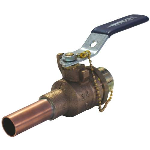 PS58570HC 1/2 W/3/4 HOSE CAP 2in PRESS ST, Ball Valve - Bronze, 200 PSI, Hose Connection, PS585-70-HC