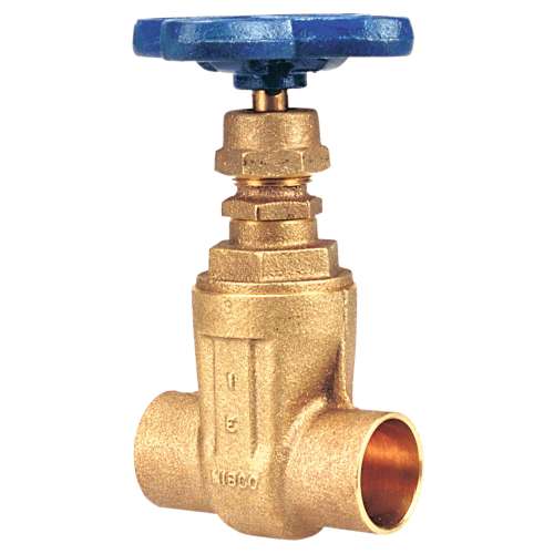S113 1/2 CXC 125# NRS GATE BRZ, Gate Valve - Bronze, Non-rising Stem, Solder Ends, S-113 - Box of 10