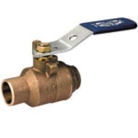 S58070 2-1/2 W/LEVER HDL, Two-Piece Bronze Ball Valve - Conventional Port, Solder Ends, S-580-70 - Box of 6