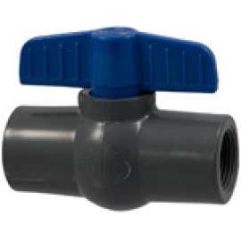 T45CE-V 1 1/2 THD PVC BALL VALVE, Ball Valve - Threaded, Compact Economy, PVC Schedule 80, FKM, T45CE-V