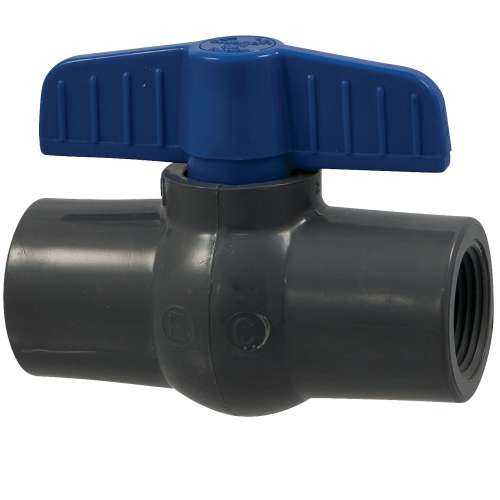 T45CE-V 2 THD PVC BALL VALVE, Ball Valve - Threaded, Compact Economy, PVC Schedule 80, FKM, T45CE-V