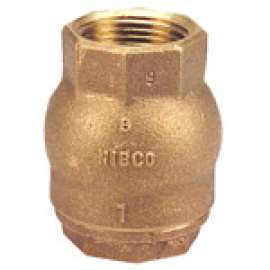 T480 1/2 THREADED RING CHECK VALVE BRNZ, Check Valve - Ring Check, Bronze, Resilient Disc, Thread Ends, T-480 - Box of 10
