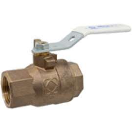 T585-80-LF-LL 1/2 THRD FP BV LOCK HDL, Two-Piece Bronze Ball Valve - Lead-free