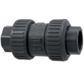 U45BC-V 1 TU BALL CK FKM PVC, Ball Check Valve - Universal Ends, True Union, PVC Schedule 80, FKM, U45BC-V