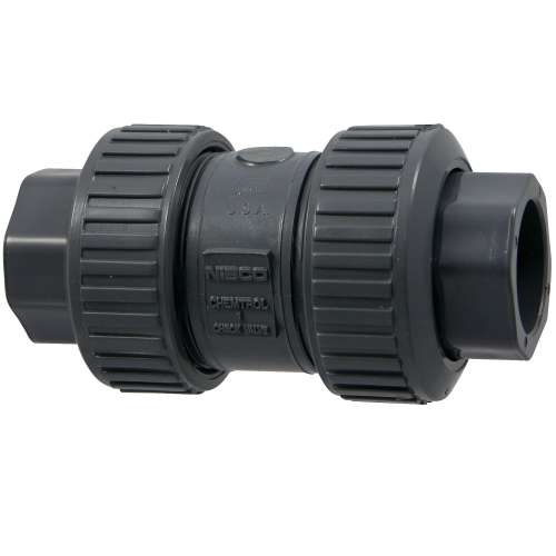 U45BC-V 1 TU BALL CK FKM PVC, Ball Check Valve - Universal Ends, True Union, PVC Schedule 80, FKM, U45BC-V
