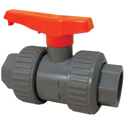U45TB-E 2 TUBV EPDM PVC MOD-D, Ball Valve - Model D, Universal Ends, Tru-Bloc True Union, PVC Schedule 80, EPDM, U45TB-E