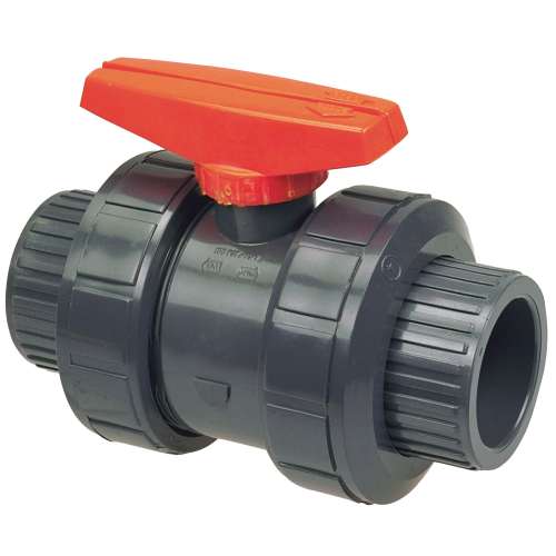S45TB-V 4 SOC TU BV FKM PVC, Ball Valve - Model C, Socket, Tru-Bloc True Union, PVC Schedule 80, FKM, S45TB-V