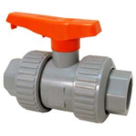 U51TB-E 11/4 TUBV EPDM CPVC MOD-D, Ball Valve - Model D, Universal End, Tru-Bloc True Union, Corzan HP CPVC Schedule 80, EPDM, U51TB-E