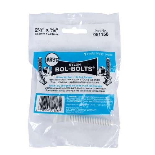 051159 Nylon Bolt Bulk Pack (2 bolts and 2 nuts per bag) 