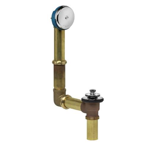 Full Kit, Brass Tubular - 17 Ga. Uni-Lift Stopper w/ Chrome Finish Drain Direct Drain