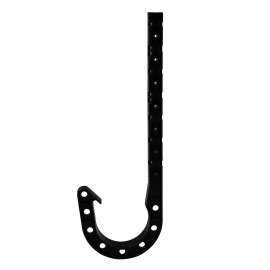2" x 7" DWV J-Hook - Black (25 In Polybag)