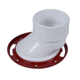 3" or 4" ABS offset closet flange with metal ring w/o test cap