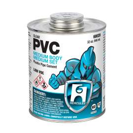32 oz. PVC Cement - Clear - Jumbo Dauber In Cap