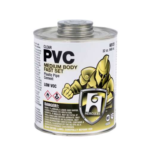 8 oz. PVC Cement - Clear - Jumbo Dauber In Cap