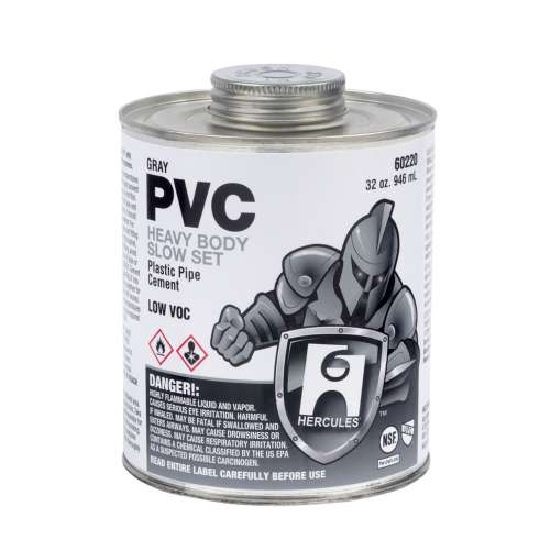 32 oz. PVC Cement - Gray - Jumbo Dauber In Cap
