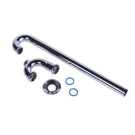 1-1/4" S-Trap - 17 Ga. w/ Cleanout & Brass Nuts