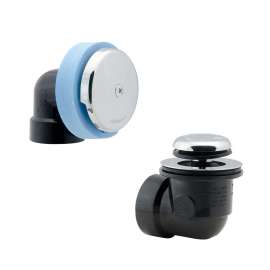 Half Kit, Schedule 40 - ABS Touch-Toe Stopper w/ Chrome Finish Trim