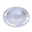 Closet Flange 3in PVC Level-Fit with Plastic Ring & Test Cap