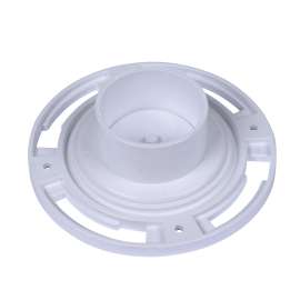 Closet Flange 3in PVC Level-Fit with Plastic Ring & Test Cap