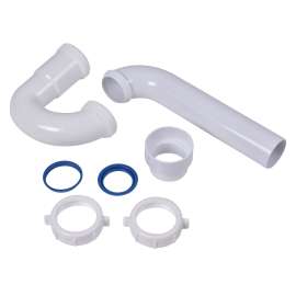 1-1/2" P-Trap w/ PVC Quarter Bend & Solvent Weld Adapter