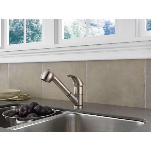 Choice 1.8 GPM 1-Handle Kitchen Faucet In Stainless