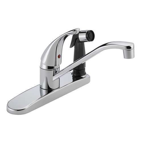 P114LF Widespread Kitchen Faucet and Side Spray in Polished Chrome