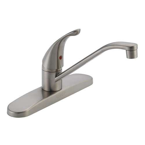 Widespread Kitchen Faucet in Stainless Steel