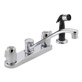 P226LF Widespread Kitchen Faucet and Side Spray in Polished Chrome