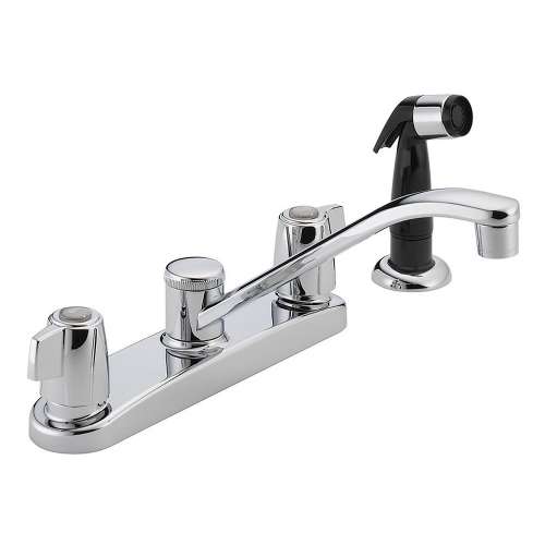 P226LF Widespread Kitchen Faucet and Side Spray in Polished Chrome