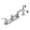 Widespread Kitchen Faucet and Side Spray in Polished Chrome