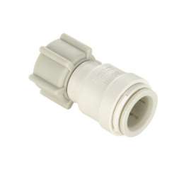 1in CTS x 1in NPS Polysulfone Quick-Connect Female Connector in White