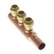 3/4in Closed Copper Manifold with 1/2in 3-Outlets