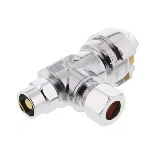 1/2in x 3/8in Lead Free Compression Angle Loose Key Stop Valve