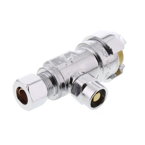 1/2in x 3/8in Lead Free Compression Straight Loose Key Stop Valve