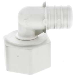 3/4in PEX Crimp x 3/4in Lav Elbow with Plastic Nut