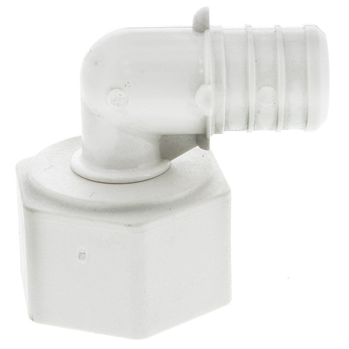 3/4in PEX Crimp x 3/4in Lav Elbow with Plastic Nut
