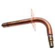 1/2in PEX Crimp x 1/2in Copper Stub-Out Elbow with Plate