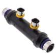 3/4in x 3/4in x 1/2in PEX Press Plastic Flow Through Manifold, 2 Outlets