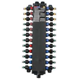 3/8in and 1/2in PEX Press Polymer Combination Manabloc with 24 Ports