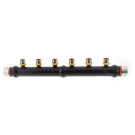 1in x 1in x 1/2in PEX Press Polymer Flow Through Manifold, 6 Outlets